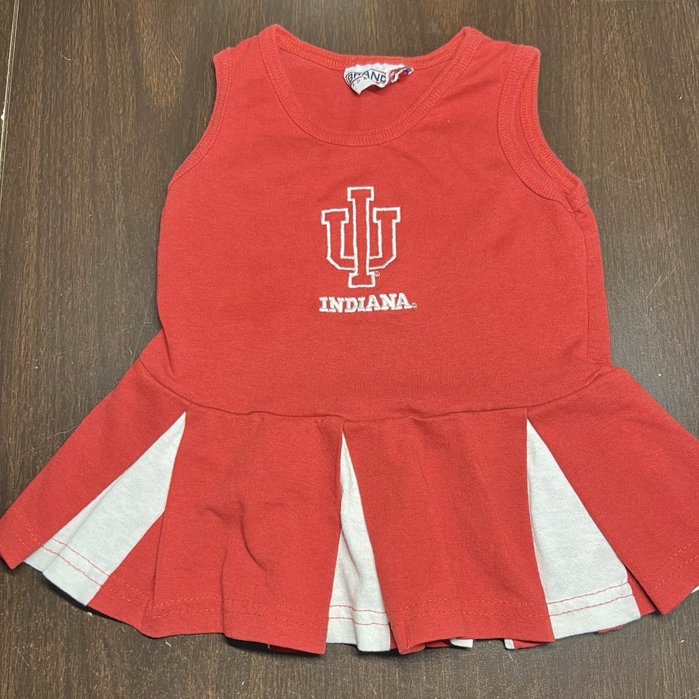Vtg Brandon Sportswear Girls Sz 3-4(SEE INFO) Indiana IU Cheer Dress Red White